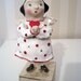 RESERVED Valentine doll angel Valentine day cupid vintage style art doll papier mache