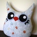 SALE, owl pillow- stuffed owl plush- eco friendly