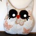 handmade owl pillow- stuffed owl, owl decor, owl gift, - eco friendly