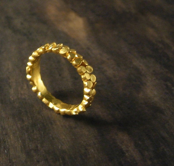 Gold Mosaic ring slender