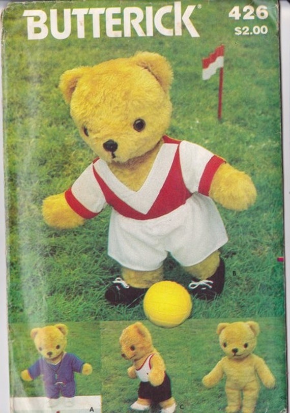 butterick teddy bear pattern