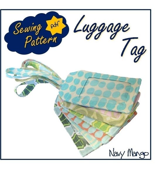 Luggage Tag .pdf Sewing Pattern/Tutorial