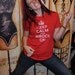 Keep Calm and Wrock On tee shirt. Women's American Apparel fitted tee EXTRA LARGE in RED