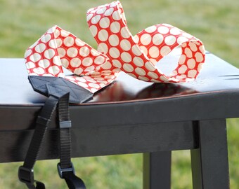 Cherry Dot SLR Camera Strap with Leather Ends- Free Shipping