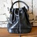 Vintage 80's Black OROTON Drawstring Bucket Purse