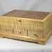 jewelry box wood Curly Maple with Maple Burl lid *Free shipping,use code freeship*