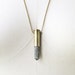 Green And Gray Onyx Bullet Casing Necklace