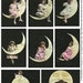 Over The Moon Vintage Postcard Children Fairy Party Clip Art Digital Collage Sheet Fairies