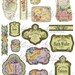 Perfume Bottle Label Lable Digital Collage Sheet Download Vintage Scrap Aroma