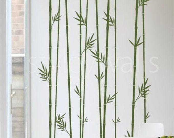 Bamboo Wall Decal, Bamboo Stalks Wall Decal, Bamboos Wall Sticker for Living Room, Bamboos Wall Decor, Bamboo Tree Wall Decal Wall Decor