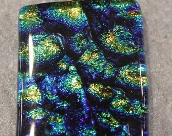 SALE Dichroic Fused Glass Pendant Necklace