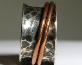 Rustic Double Dual Metal Hammered Spinner