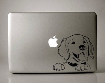 Golden Retriever Decal Macbook Laptop