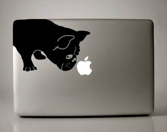 French Bulldog Sniffs Decal Macbook Apple Laptop