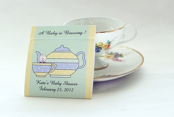 25- Baby Shower Teabag Favors-Great for Bridal Shower or Tea Parties Il_570xn