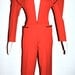 Early Vintage KAMALI OMO Wool Michael Jackson Style Bolero Slim Pant Suit 1970's
