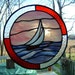 CLEARENCE Stained Glass Sailboat Panel