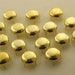 100 pcs.Gold Round Studs Punk Rock Decorations Findings 12 mm.