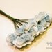 Baby BLUE Mini Roses - 2 Sets of 12 - 24 Pieces on Wire Stem