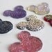Bling Mouse Heads - 6 pieces - Silver - Red- Purple - Pink - Iridescent Clear - Gunmetal Grey
