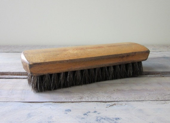 Vintage Wood Handle Shoe Polish Brush