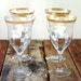 Set of 4 Crystal Gold Rimmed Wine Glasses