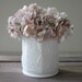 Milk Glass Vase with Grape Leaf Pattern