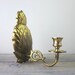 Vintage Brass Pineapple Wall Sconce Candleholder