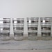Silver and Black Striped Cocktail Glasses Set of Four
