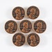 Set of Penny Buttons - 1977 Faux Copper Pennies