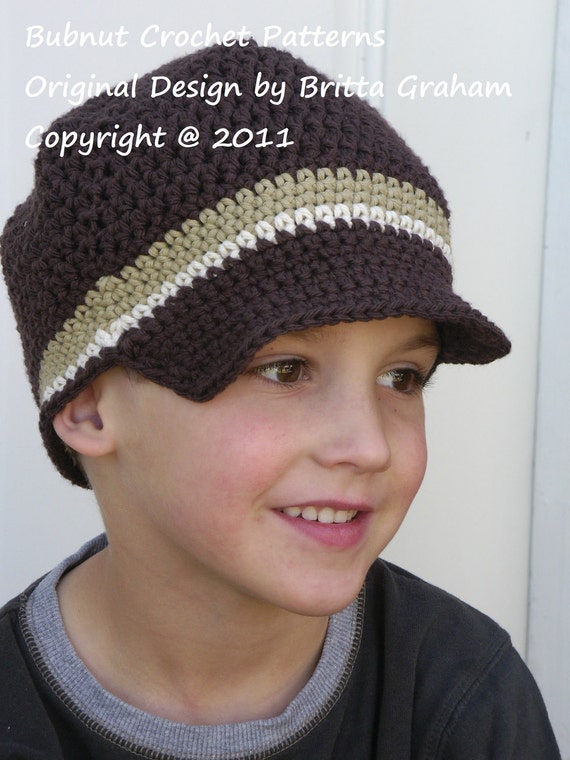 cap pattern crochet newsboy Pattern  Crochet Easy No.302 Peasy Newsboy UNISEX Pattern Crochet Hat