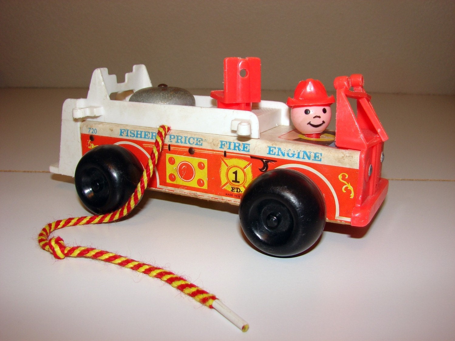 little people fisher price fire truck