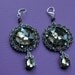 Black Diamond Rhinestone Drop Earrings