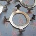 Antiqued sterling silver plated 16mm open back setting lot of (3) -TS201