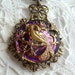 Peacock Czech glass necklace -U.S. FREE-SHIPPING- AR602