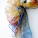 Evening gown - silk scarf hand painted on chiffon silk - Sunset - fall fashion