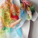 Hand painted silk scarf on ponge silk 180x45
