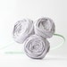 SALE Brydferth Rosette Couture Headband Lilac Linen Rose Flower Trio and Mint Green Headband Garden Party BBQ Chic