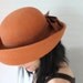 RESERVED for yukon sun Vintage Burnt Orange Wide Brim Hat