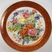 ON SALE Vintage Satsuma Plate with Hand Painted Wild Flowers, Red and Gold Rim