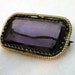 Victorian Amethyst Rectangular Glass Brooch, Antique Brooch, Antique Jewelry
