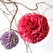 reserved for anc9283. fabric flower pom. table centerpiece. pink pom. children room decor.