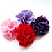 fabric flower push pins. set of 4. custom