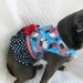4th July Red White Blue Ruffled Harness Vest Custom Made for dog or cat