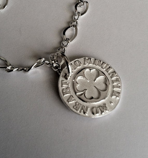 Items similar to Four Leaf Clover Irish Family Charm Bracelet with ...