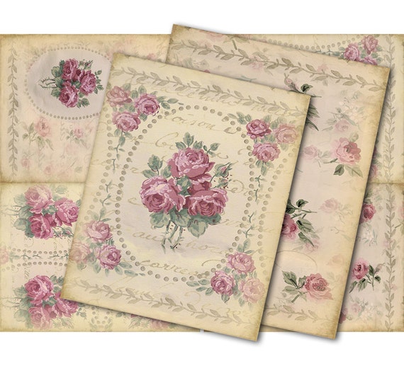 INSTANT DOWNLOAD diGiTal CollAge SheeT SHaBBy ChiC GiFT by bitmap