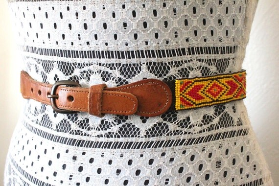 Vintage Native American Seed Bead Belt