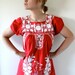 60's Woodland Embroidered Ethnic Dress S/M