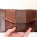 Vintage 70's Chocolate Suede Stripe Wallet