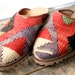 Vintage Turkish Kilim Woolen Shoes Sz 6/7
